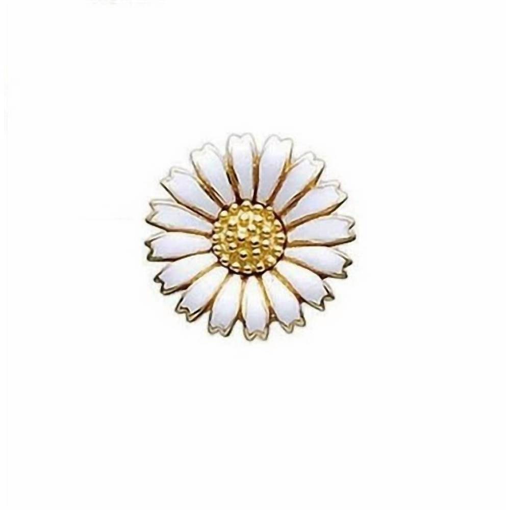 NEW STORY JEWELLERY women's 30mm daisy pin/charm in gold plated